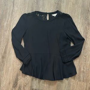 Rebecca Taylor lace peplum blouse